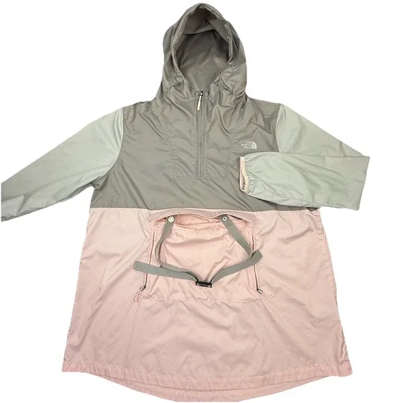 The North Face Class V Pathfinder 1/2 Zip Hooded Pullover Jacket Women's L Pink - Picture 2 of 12